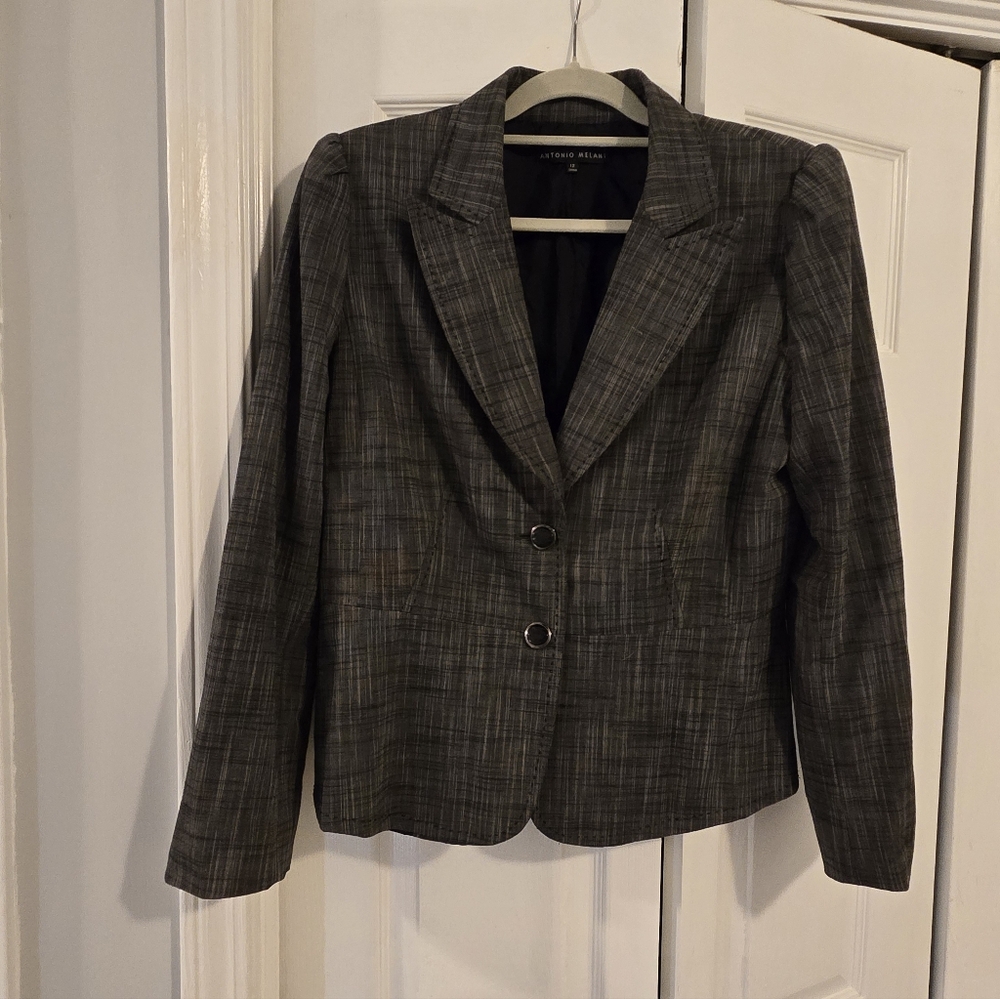 ANTONIO MELANI Charcoal Checkered Jacket
